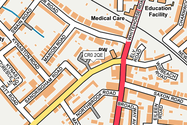 CR0 2QE map - OS OpenMap – Local (Ordnance Survey)