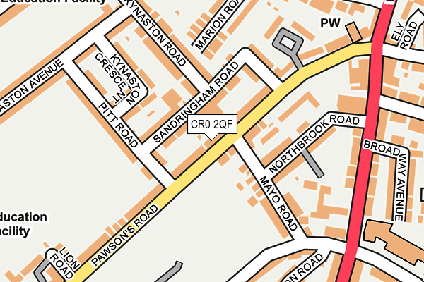 CR0 2QF map - OS OpenMap – Local (Ordnance Survey)