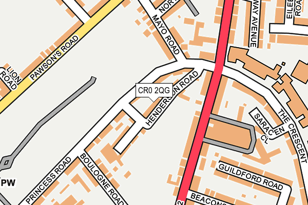 CR0 2QG map - OS OpenMap – Local (Ordnance Survey)