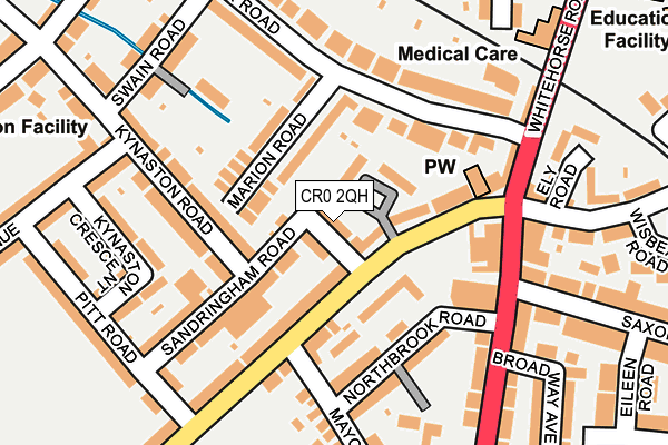 CR0 2QH map - OS OpenMap – Local (Ordnance Survey)