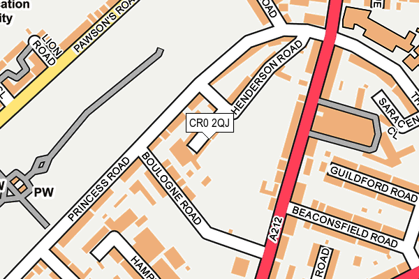 CR0 2QJ map - OS OpenMap – Local (Ordnance Survey)