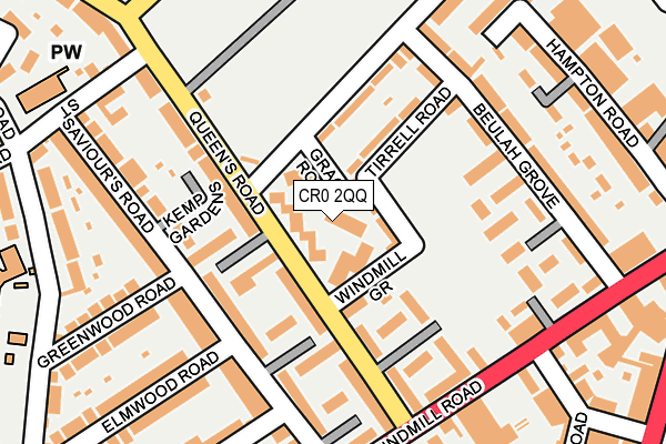 CR0 2QQ map - OS OpenMap – Local (Ordnance Survey)