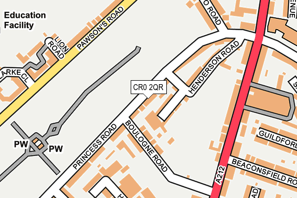 CR0 2QR map - OS OpenMap – Local (Ordnance Survey)