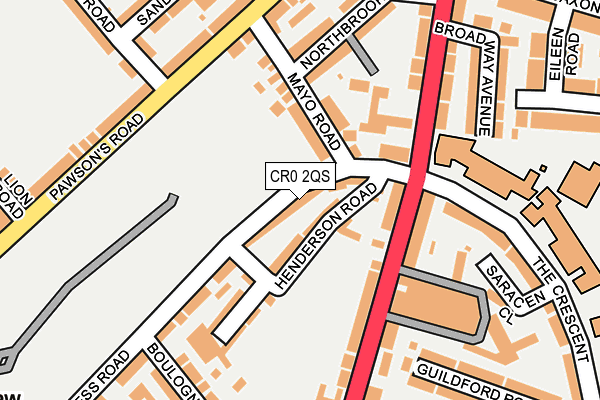 CR0 2QS map - OS OpenMap – Local (Ordnance Survey)