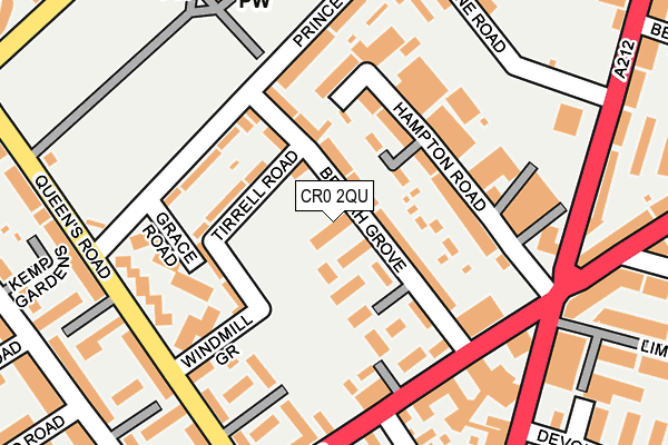 CR0 2QU map - OS OpenMap – Local (Ordnance Survey)