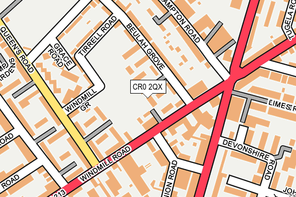 CR0 2QX map - OS OpenMap – Local (Ordnance Survey)