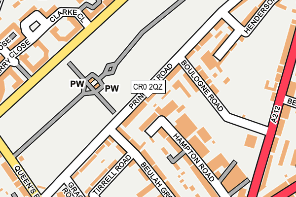 CR0 2QZ map - OS OpenMap – Local (Ordnance Survey)