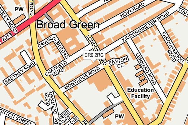 CR0 2RG map - OS OpenMap – Local (Ordnance Survey)