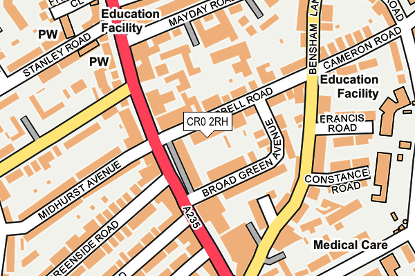 CR0 2RH map - OS OpenMap – Local (Ordnance Survey)