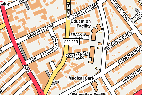 CR0 2RR map - OS OpenMap – Local (Ordnance Survey)