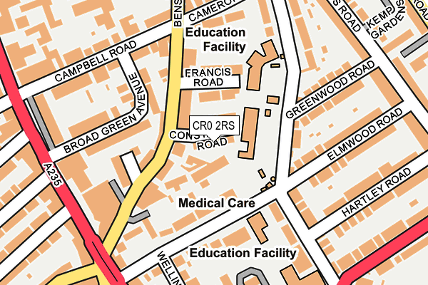 CR0 2RS map - OS OpenMap – Local (Ordnance Survey)