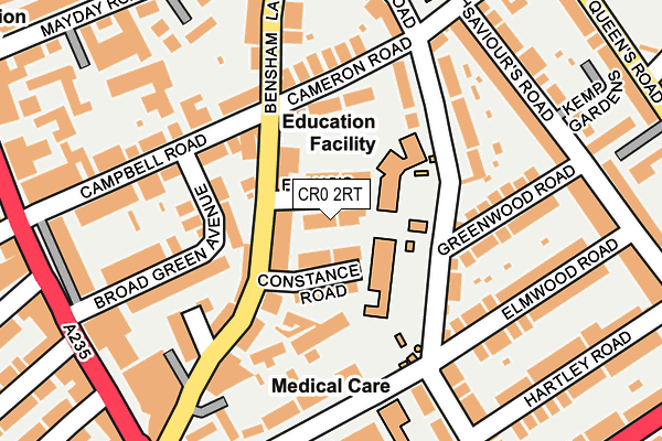 CR0 2RT map - OS OpenMap – Local (Ordnance Survey)