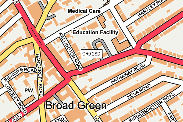 CR0 2SD map - OS OpenMap – Local (Ordnance Survey)