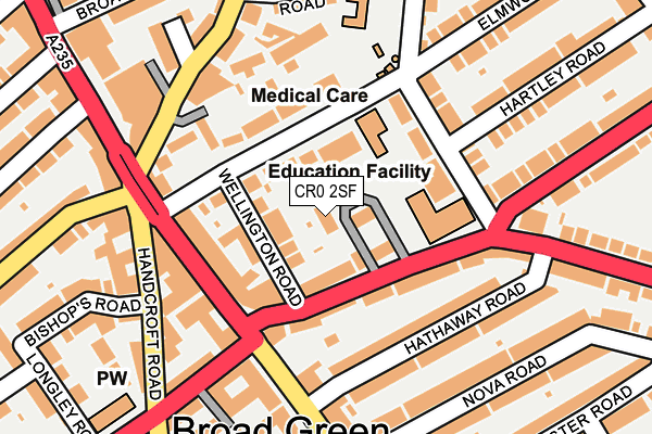 CR0 2SF map - OS OpenMap – Local (Ordnance Survey)