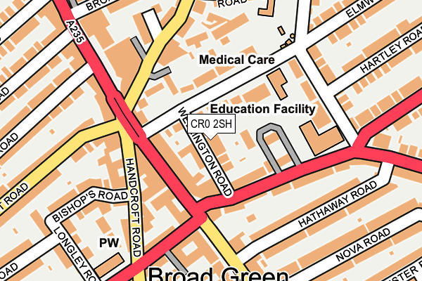 CR0 2SH map - OS OpenMap – Local (Ordnance Survey)