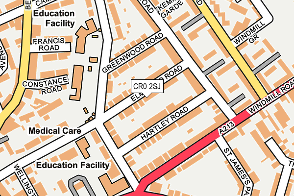 CR0 2SJ map - OS OpenMap – Local (Ordnance Survey)