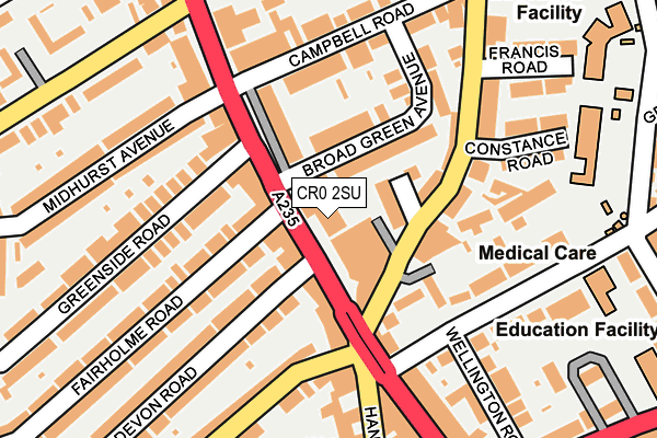 CR0 2SU map - OS OpenMap – Local (Ordnance Survey)