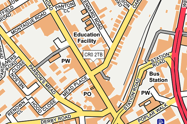 CR0 2TB map - OS OpenMap – Local (Ordnance Survey)