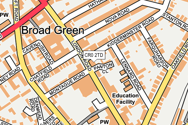 CR0 2TD map - OS OpenMap – Local (Ordnance Survey)