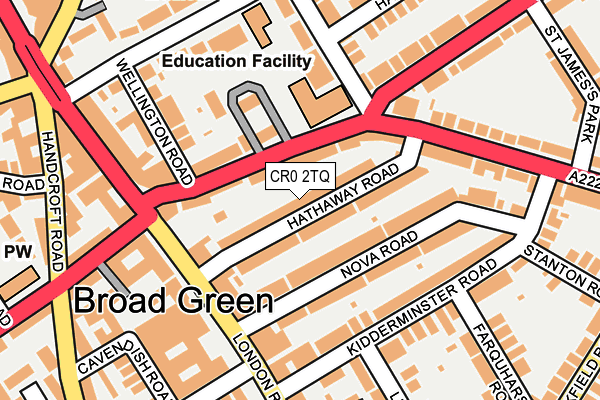 CR0 2TQ map - OS OpenMap – Local (Ordnance Survey)