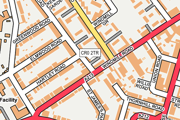 CR0 2TR map - OS OpenMap – Local (Ordnance Survey)