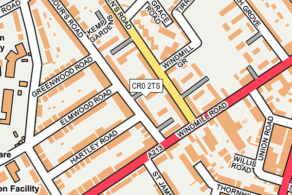 CR0 2TS map - OS OpenMap – Local (Ordnance Survey)