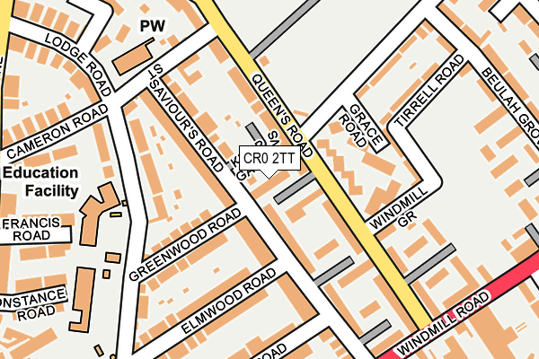 CR0 2TT map - OS OpenMap – Local (Ordnance Survey)