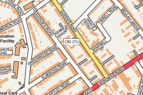 CR0 2TU map - OS OpenMap – Local (Ordnance Survey)