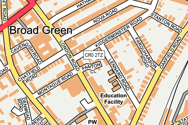 CR0 2TZ map - OS OpenMap – Local (Ordnance Survey)