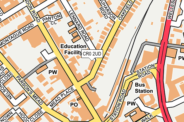 CR0 2UD map - OS OpenMap – Local (Ordnance Survey)