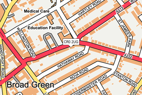 CR0 2UG map - OS OpenMap – Local (Ordnance Survey)