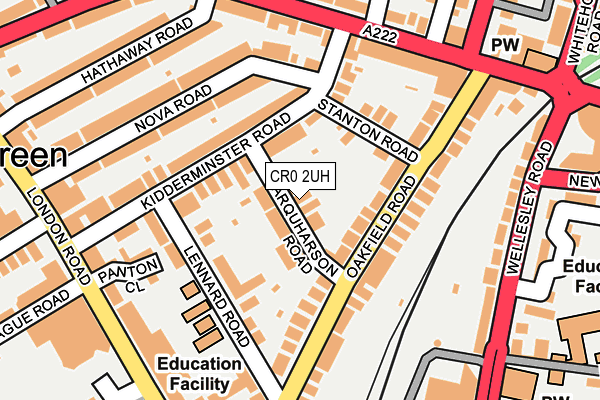 CR0 2UH map - OS OpenMap – Local (Ordnance Survey)