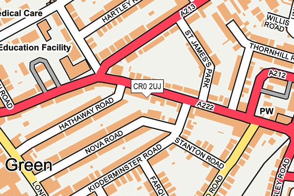 CR0 2UJ map - OS OpenMap – Local (Ordnance Survey)