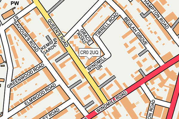 CR0 2UQ map - OS OpenMap – Local (Ordnance Survey)