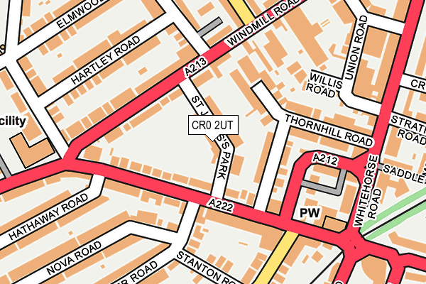 CR0 2UT map - OS OpenMap – Local (Ordnance Survey)