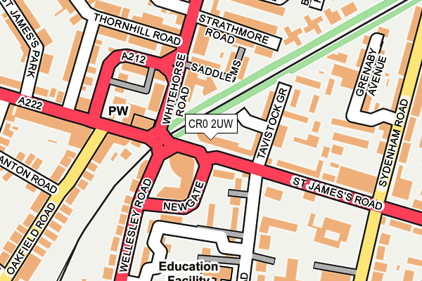 CR0 2UW map - OS OpenMap – Local (Ordnance Survey)