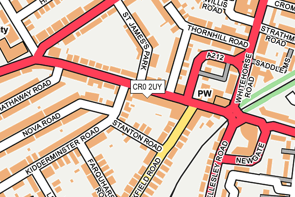 CR0 2UY map - OS OpenMap – Local (Ordnance Survey)