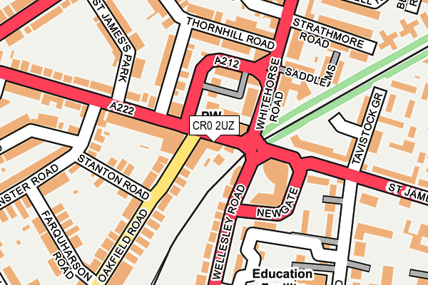 CR0 2UZ map - OS OpenMap – Local (Ordnance Survey)