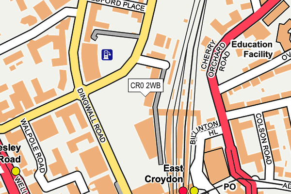 CR0 2WB map - OS OpenMap – Local (Ordnance Survey)