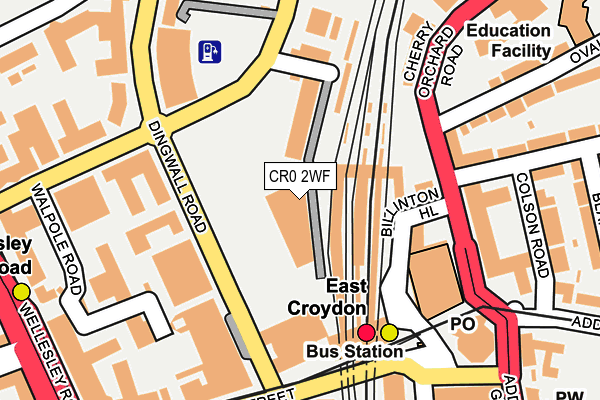 CR0 2WF map - OS OpenMap – Local (Ordnance Survey)