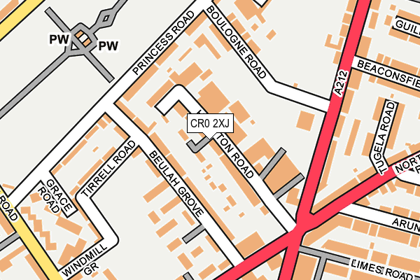 CR0 2XJ map - OS OpenMap – Local (Ordnance Survey)
