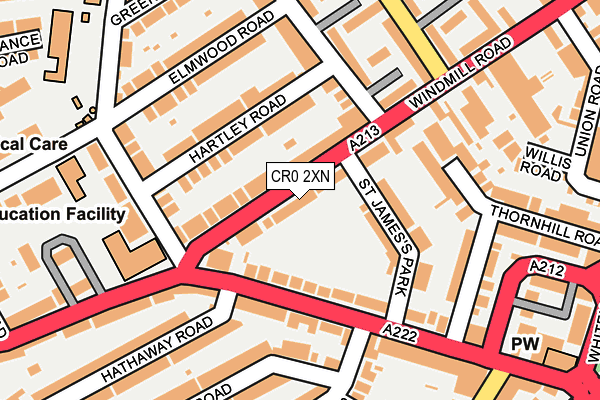 CR0 2XN map - OS OpenMap – Local (Ordnance Survey)