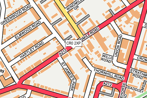 CR0 2XP map - OS OpenMap – Local (Ordnance Survey)