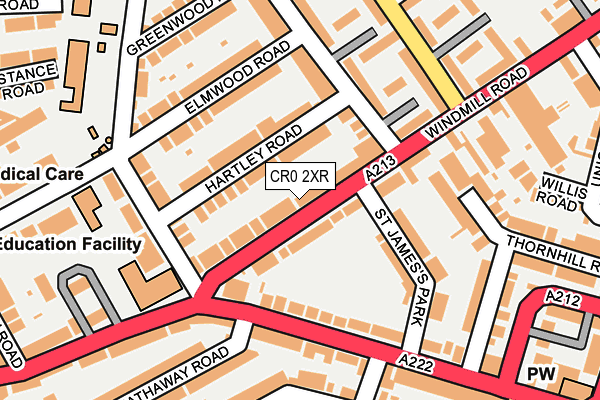 CR0 2XR map - OS OpenMap – Local (Ordnance Survey)