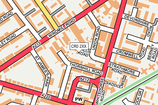 CR0 2XX map - OS OpenMap – Local (Ordnance Survey)