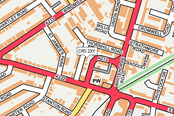 CR0 2XY map - OS OpenMap – Local (Ordnance Survey)