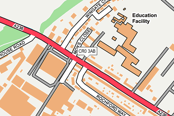 CR0 3AB map - OS OpenMap – Local (Ordnance Survey)