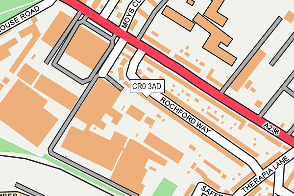 CR0 3AD map - OS OpenMap – Local (Ordnance Survey)