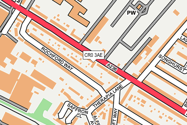 CR0 3AE map - OS OpenMap – Local (Ordnance Survey)