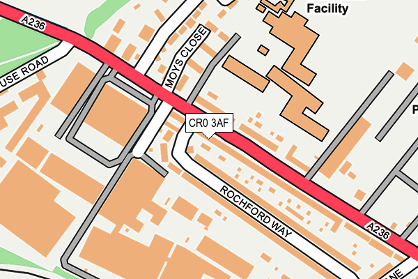 CR0 3AF map - OS OpenMap – Local (Ordnance Survey)